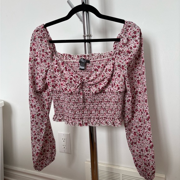 Streetwear Society Tops - Streetwear Society Floral Smocked Blouse